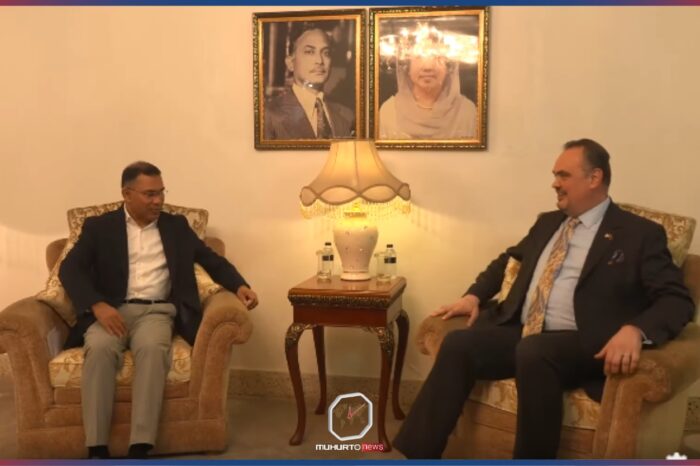 তারেক রহমানের সাথে মার্কিন রাষ্ট্রদূত ক্রিস্টেনসেনের সাক্ষাৎ