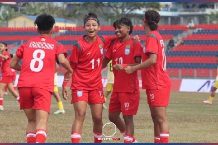 ভুটানকে এক ডজন গোল দিল বাংলাদেশের মেয়েরা