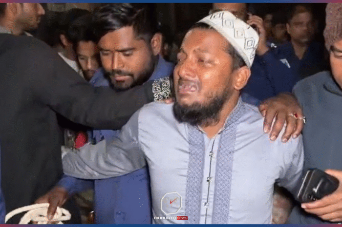 পুলিশ পাহারায় বাবার জানাজায় অংশ নিলেন ছাত্রদল নেতা