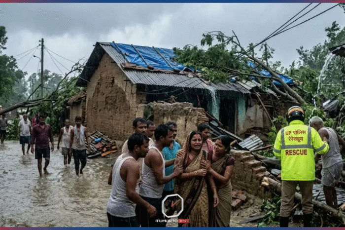 ভারতের উত্তর প্রদেশে ঝড় ও শিলাবৃষ্টিতে শতাধিক মানুষের মৃত্যু