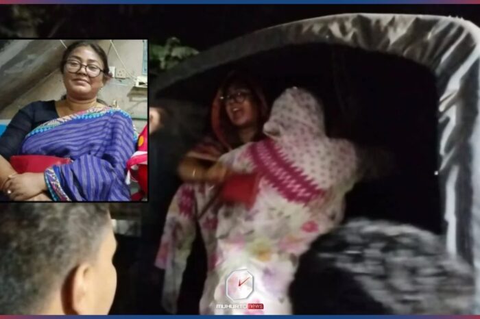 গাড়িতে তুলতেই আওয়ামী লীগ নেত্রীর 'জয় বাংলা' স্লোগান