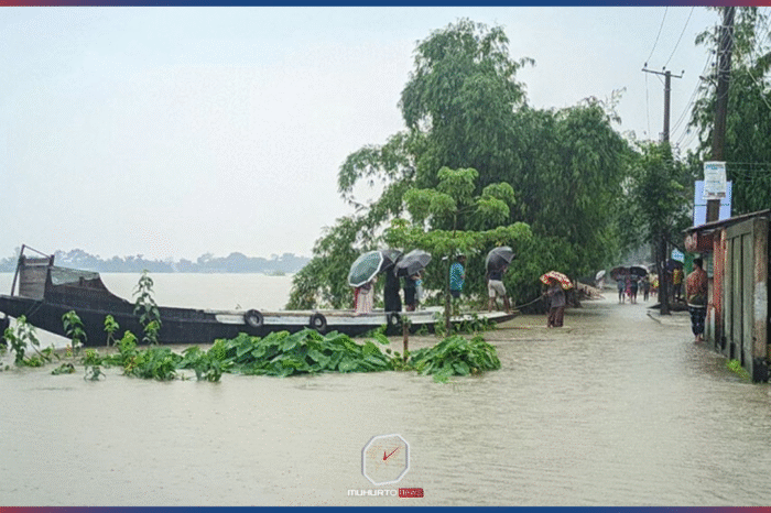 ভারি বৃষ্টিতে কয়েক জেলায় নদী সংলগ্ন নিম্নাঞ্চল প্লাবিত হওয়ার আভাস